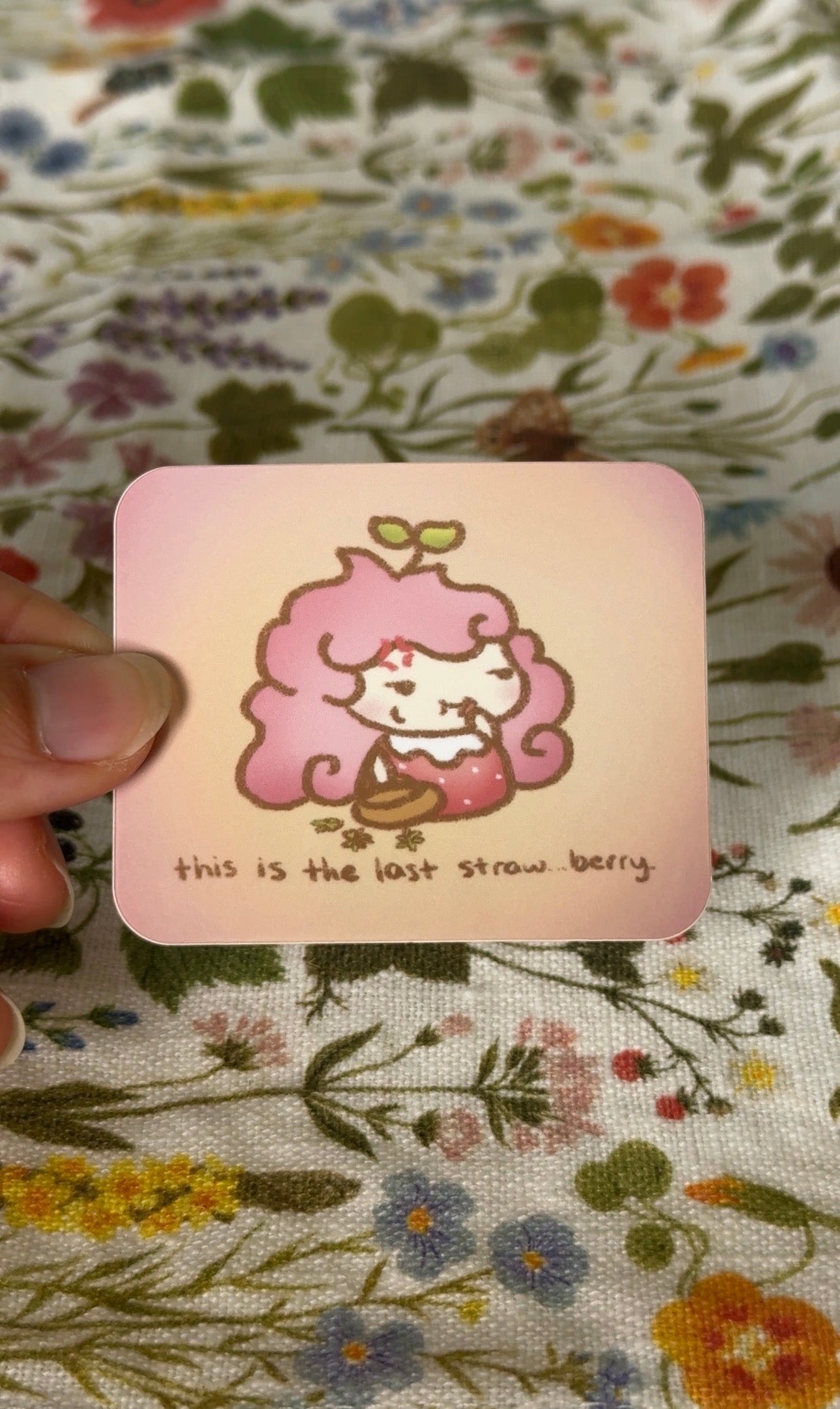 last straw...berry sticker