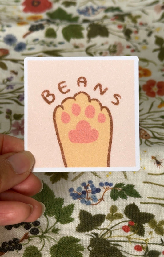 BEANS sand glitter sticker